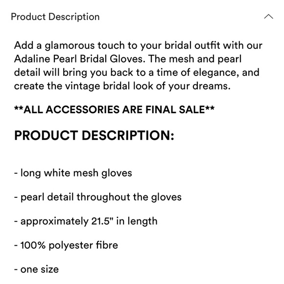 NWT / 12th Tribe Adaline Pearl Bridal Gloves - Picture 7 of 7